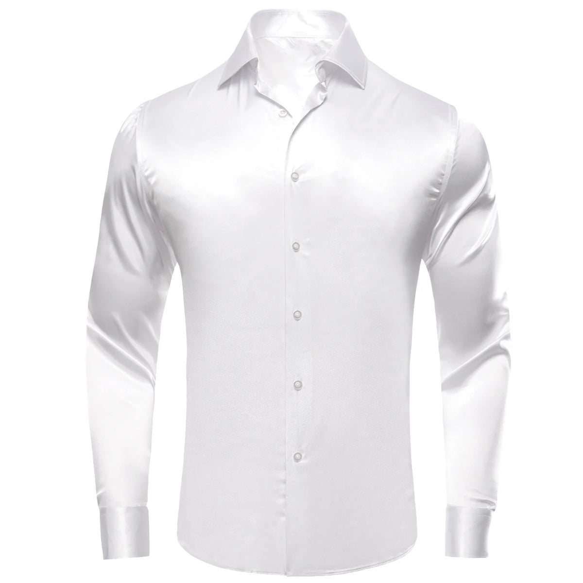 White Silk Dress Shirt – Sophisticated Gentlemen