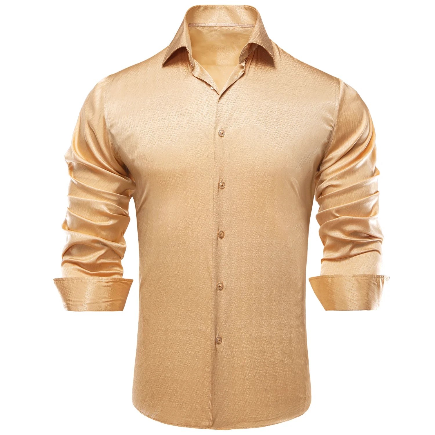 Beige Floral Silk Dress Shirt L Beige Floral Silk Dress Shirt L