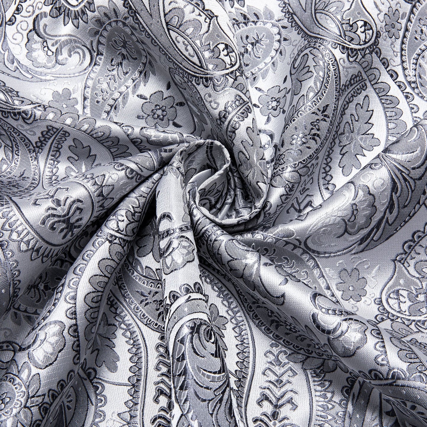 Silver Paisley Dress Shirt shirt    - Sophisticated Gentlemen
