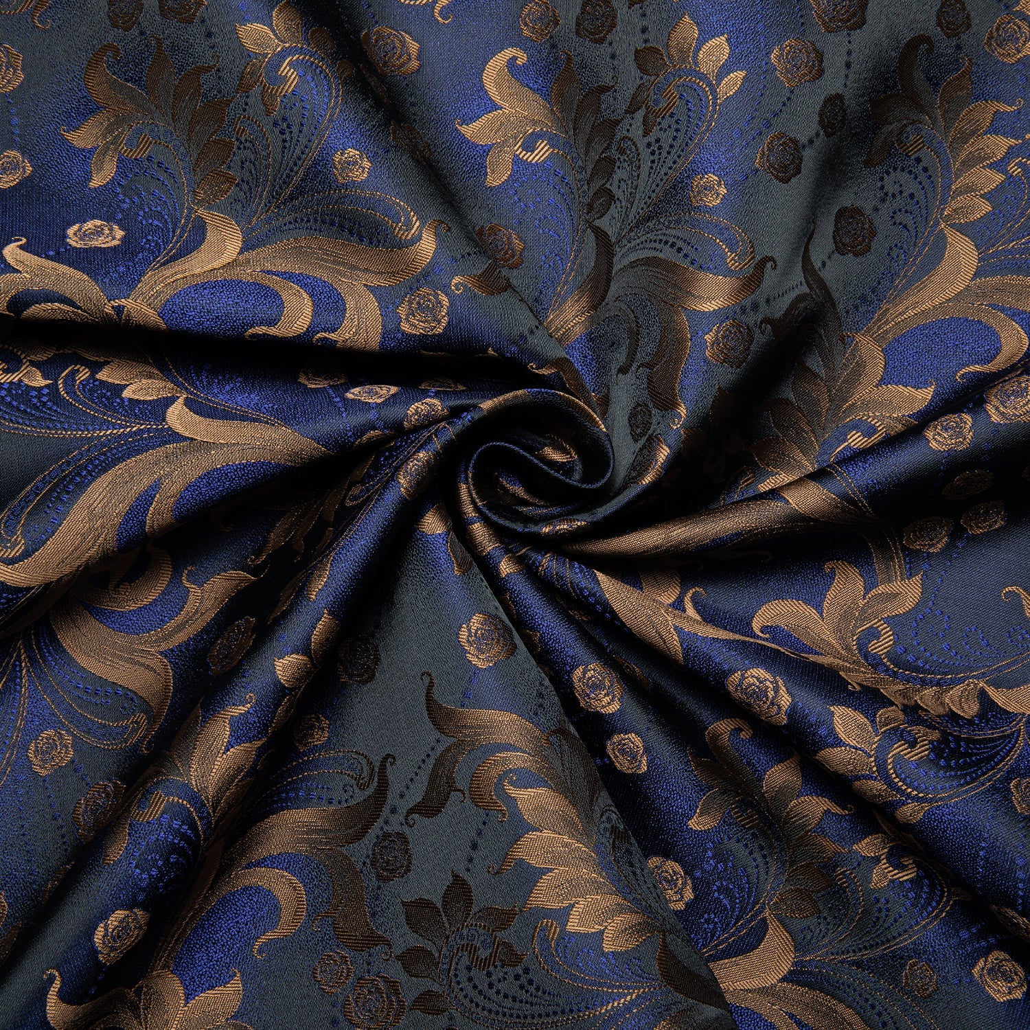 Royal Blue and Brown Floral Dress Shirt shirt    - Sophisticated Gentlemen