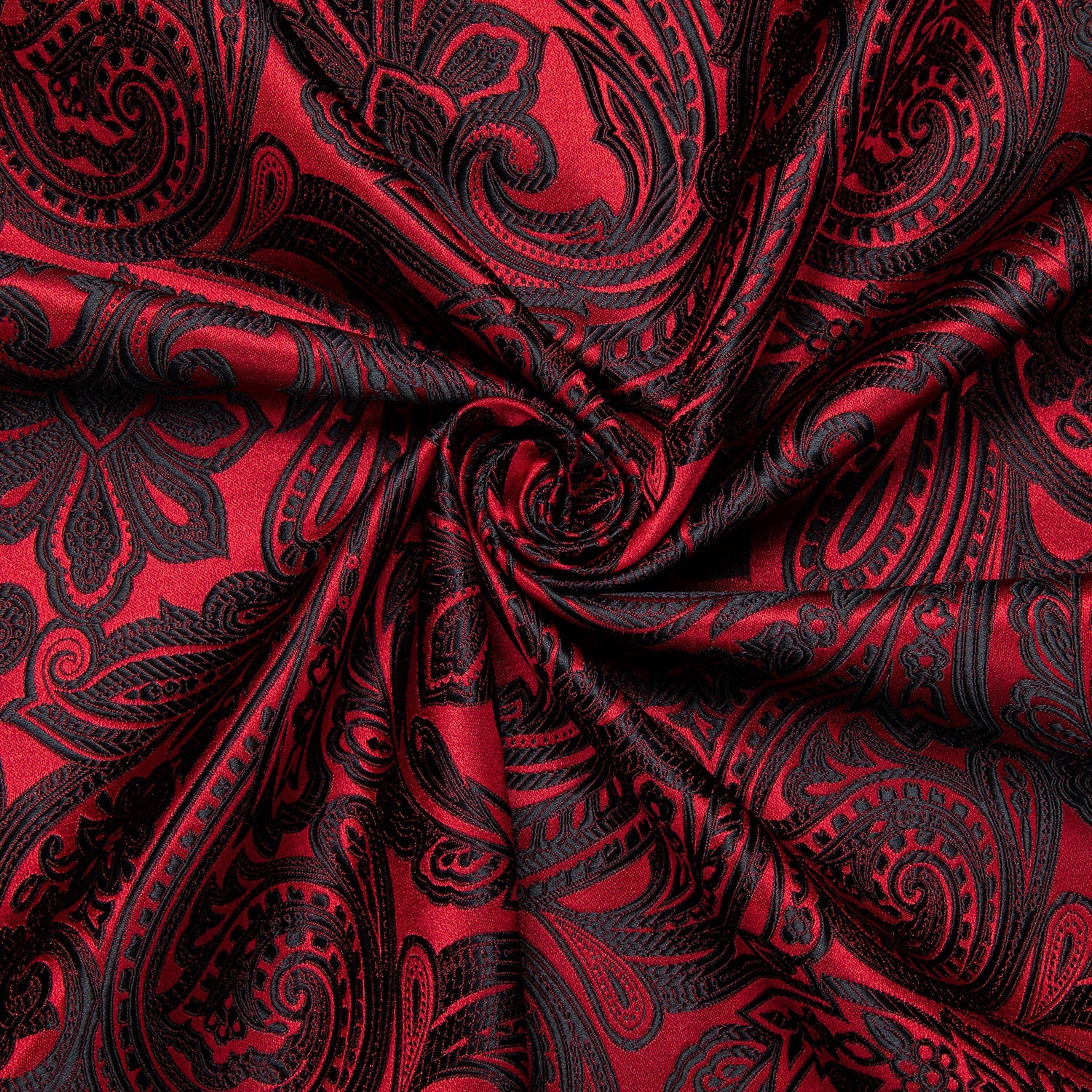 Dark Red Paisley Dress Shirt shirt    - Sophisticated Gentlemen