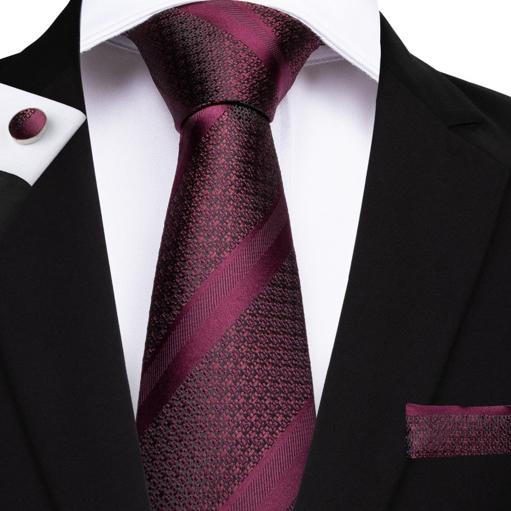 Burgundy Hero Tie Set tie sets - Sophisticated Gentlemen