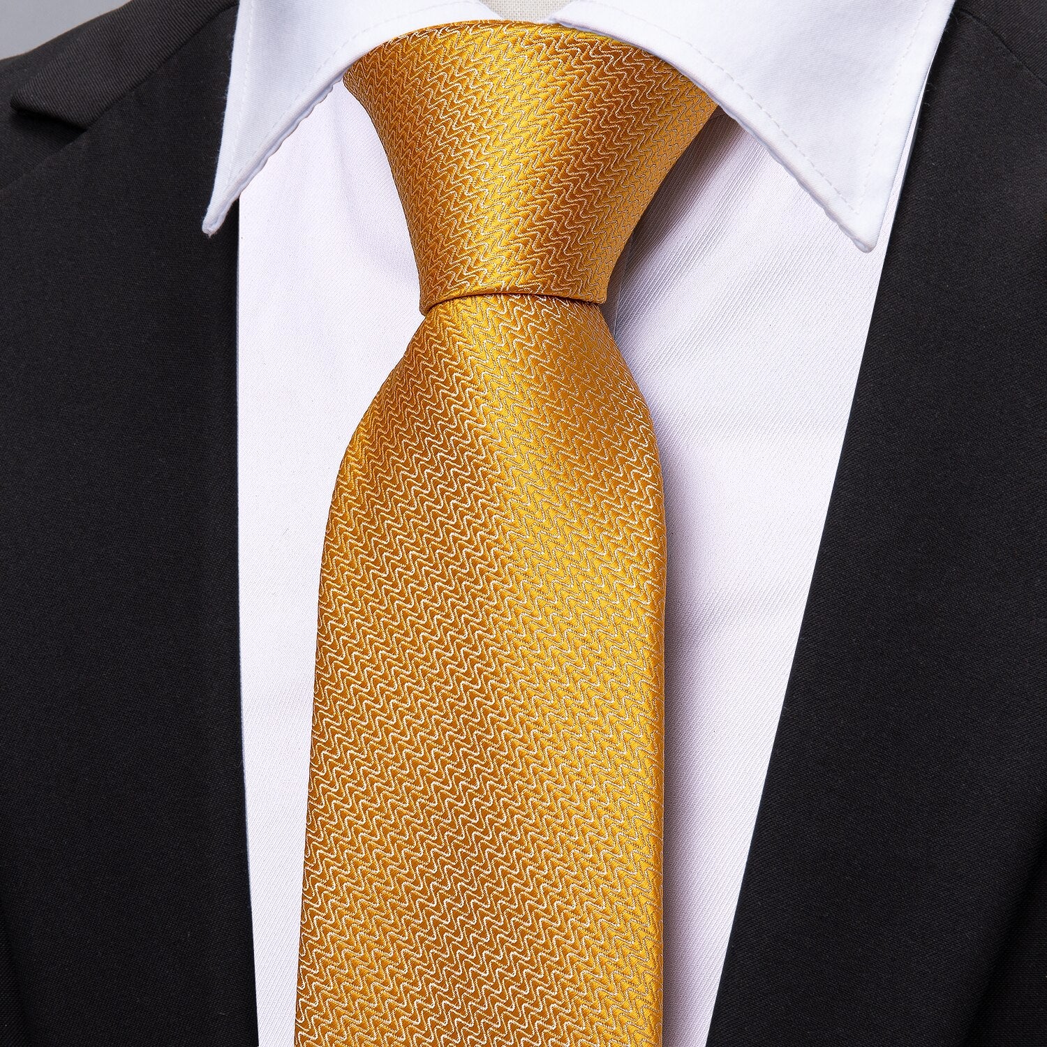 Golden Waves Premium Silk Tie Set tie sets    - Sophisticated Gentlemen