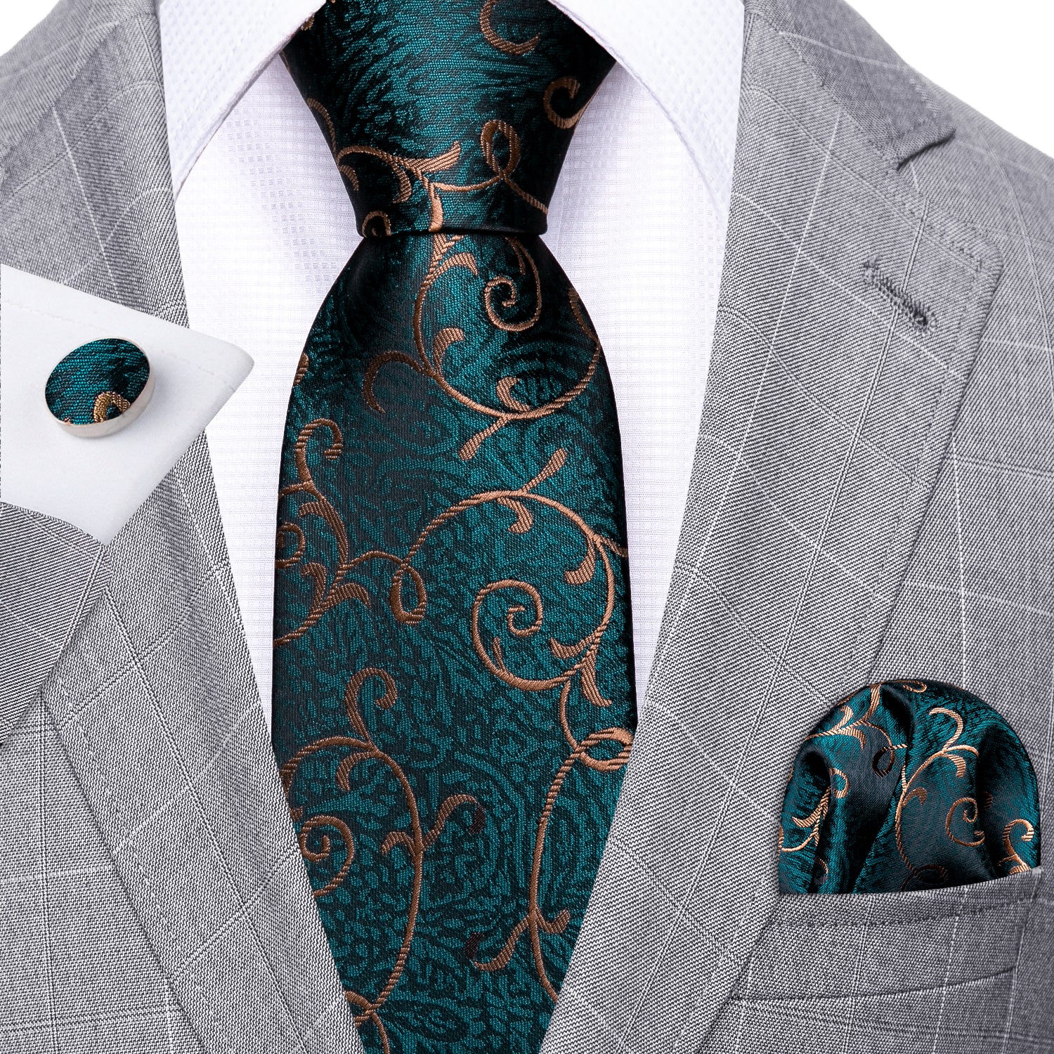 Forest Green Tie Set tie set    - Sophisticated Gentlemen