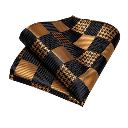 Modern Plaid Tie, Pocket Square and Cufflinks tie sets    - Sophisticated Gentlemen