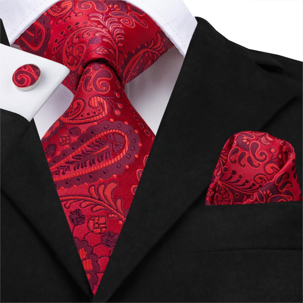 Fairy Flowers Tie, Pocket Square and Cufflinks tie sets - Sophisticated Gentlemen