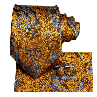 Amazing Amazonia Tie, Pocket Square and Cufflinks tie sets    - Sophisticated Gentlemen