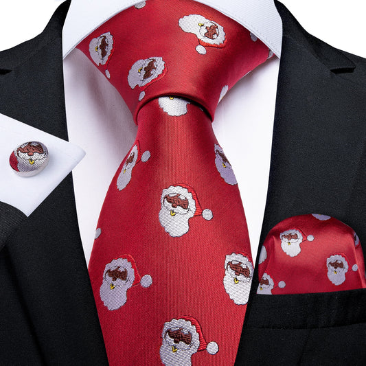 Santa Claus Tie, Pocket Square and Cufflinks tie sets - Sophisticated Gentlemen