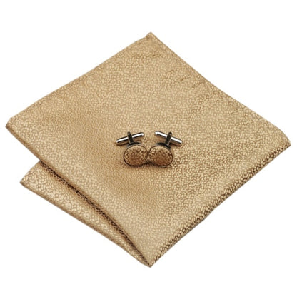 Tie, Pocket Square and Cufflinks In Gold Tie sets    - Sophisticated Gentlemen