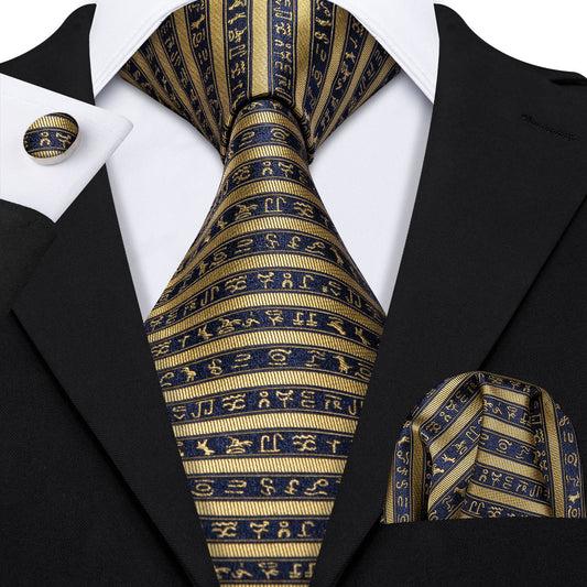Egyptian Hieroglyphs Tie Set Tie set - Sophisticated Gentlemen