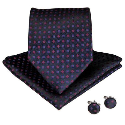 Power and Beauty Tie, Pocket Square and Cufflinks tie sets    - Sophisticated Gentlemen