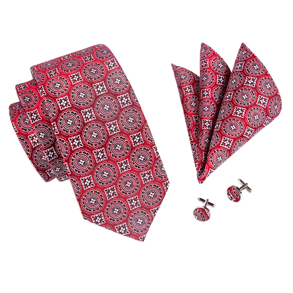 Uzbek Tie, Pocket Square and Cufflinks tie sets    - Sophisticated Gentlemen
