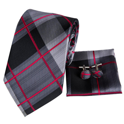 Hooded Crow Tie, Pocket Square and Cufflinks tie sets    - Sophisticated Gentlemen