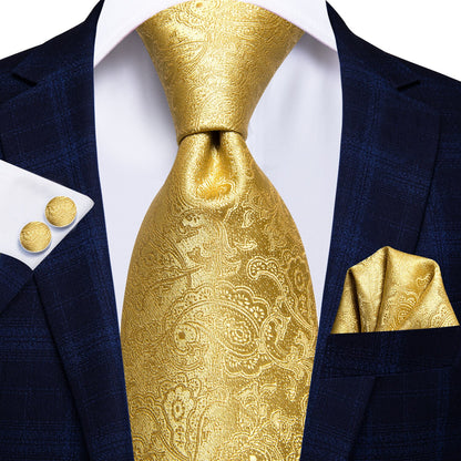 History Of Gold Tie, Pocket Square and Cufflinks tie sets - Sophisticated Gentlemen