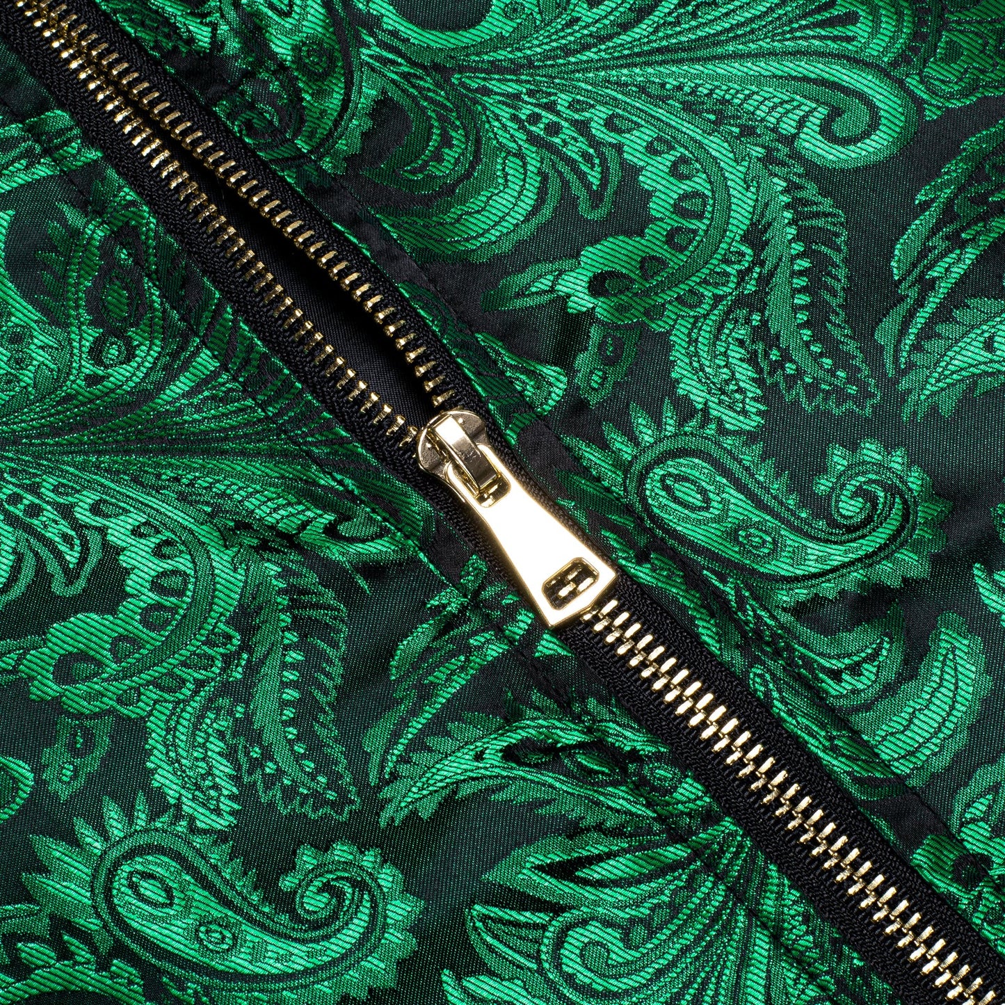 Green Paisley Silk Bomber Jacket jacket    - Sophisticated Gentlemen