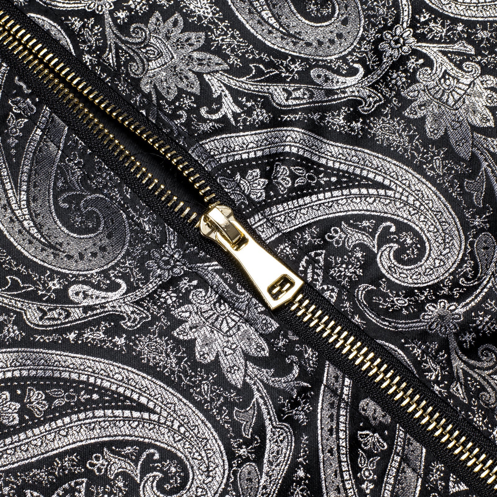 Silver Paisley Silk Bomber Jacket jacket    - Sophisticated Gentlemen