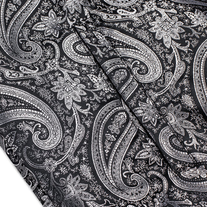Silver Paisley Silk Bomber Jacket jacket    - Sophisticated Gentlemen
