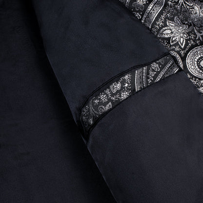 Silver Paisley Silk Bomber Jacket jacket    - Sophisticated Gentlemen