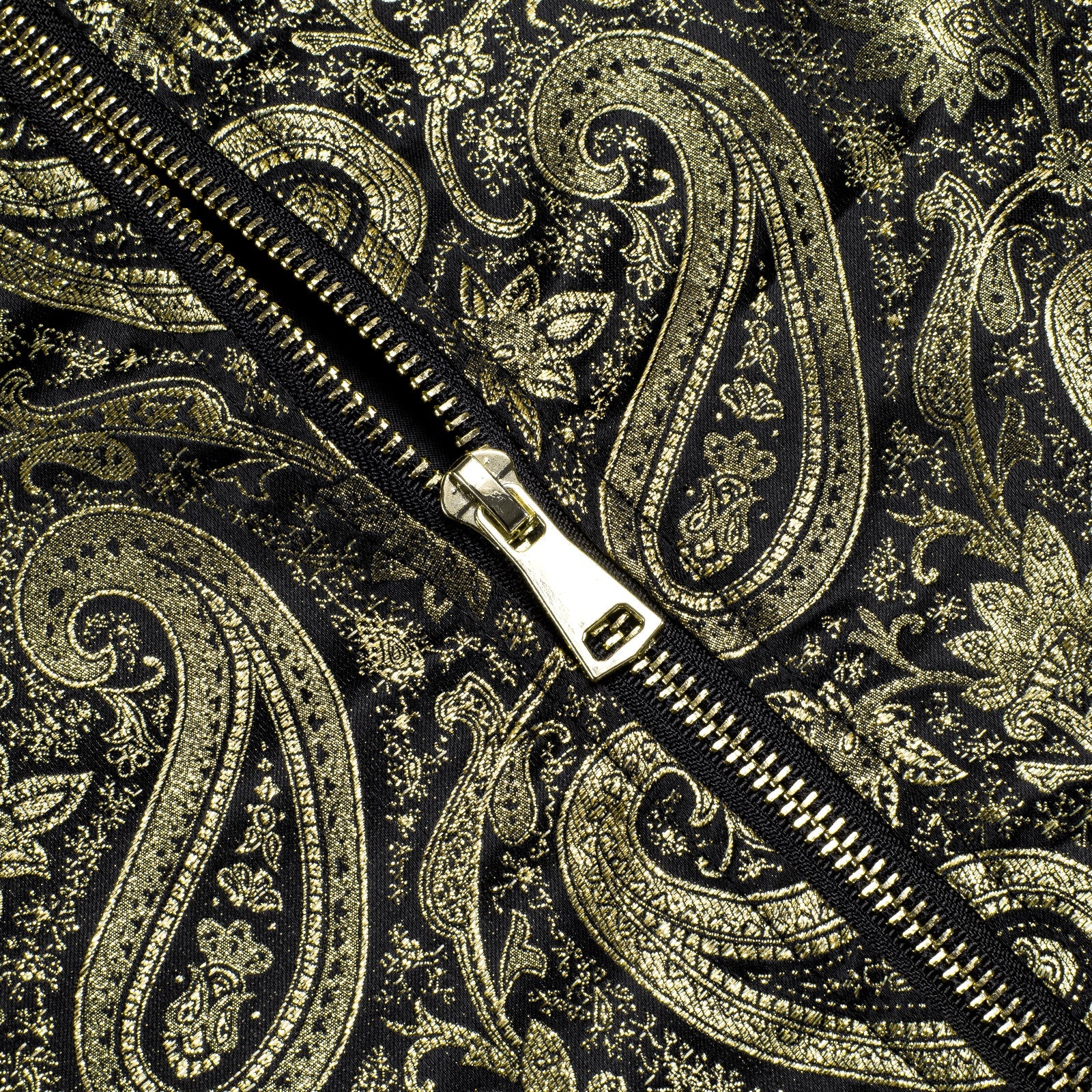 Gold Paisley Silk Bomber Jacket jacket    - Sophisticated Gentlemen