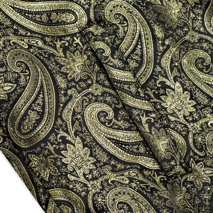 Gold Paisley Silk Bomber Jacket jacket    - Sophisticated Gentlemen