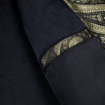 Gold Paisley Silk Bomber Jacket jacket    - Sophisticated Gentlemen