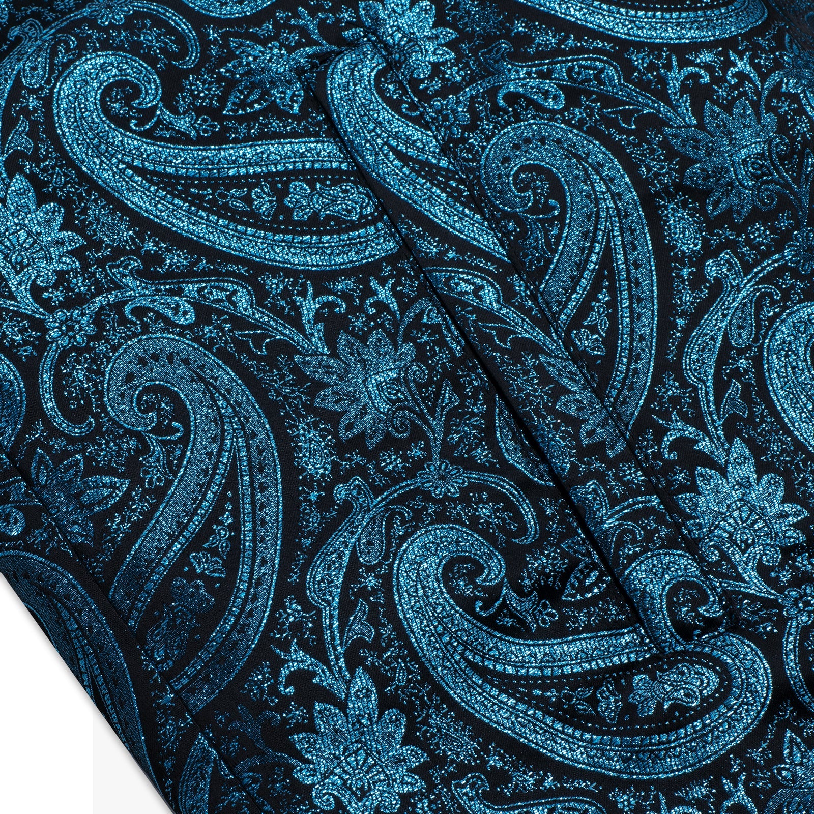Blue Paisley Silk Bomber Jacket jacket    - Sophisticated Gentlemen