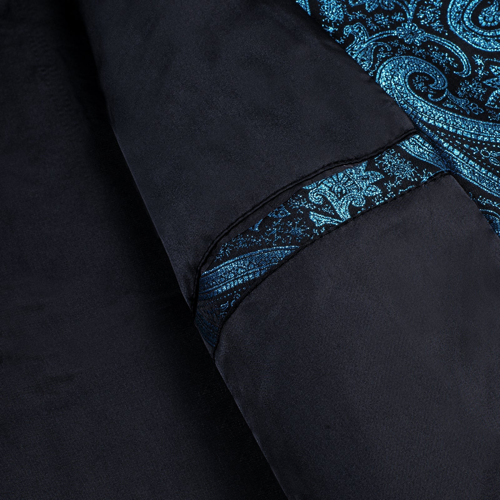 Blue Paisley Silk Bomber Jacket jacket    - Sophisticated Gentlemen