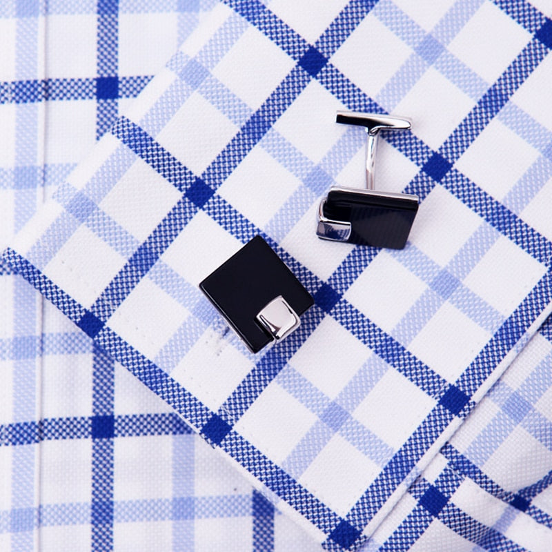 Black Minimal Square Cufflinks Cufflink    - Sophisticated Gentlemen