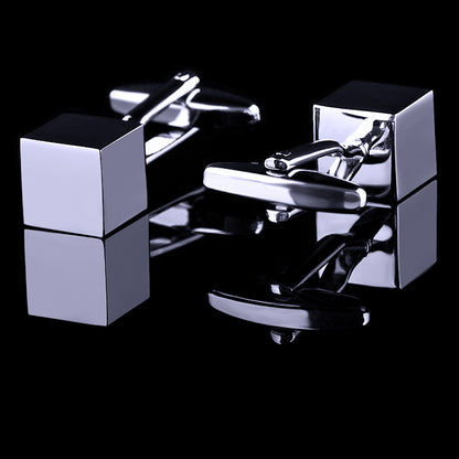 Silver Cube Cufflinks Cufflink    - Sophisticated Gentlemen