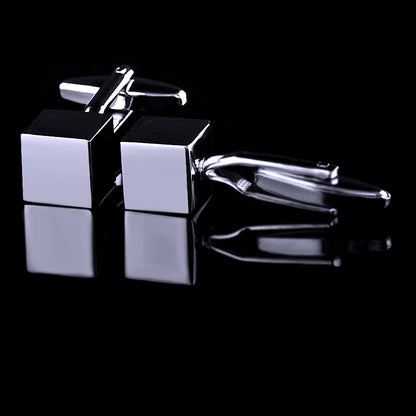 Silver Cube Cufflinks Cufflink    - Sophisticated Gentlemen