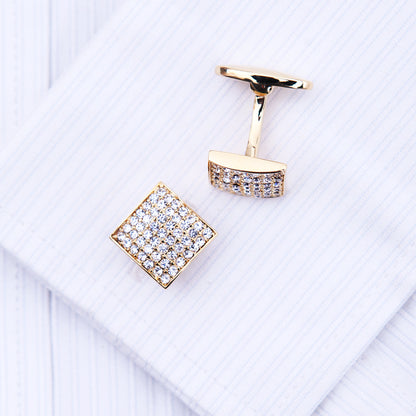 Luxury Gold Wedding Cufflinks Cufflink    - Sophisticated Gentlemen