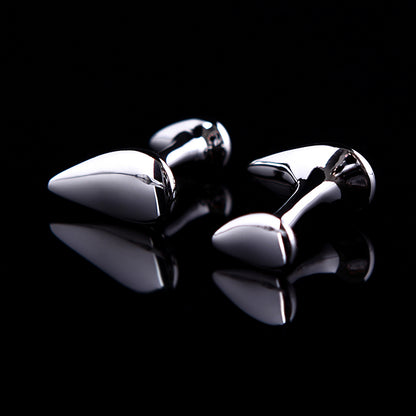 Silver Teardrop Cufflinks Cufflink    - Sophisticated Gentlemen