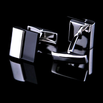 White Over Black Cufflinks Cufflink    - Sophisticated Gentlemen