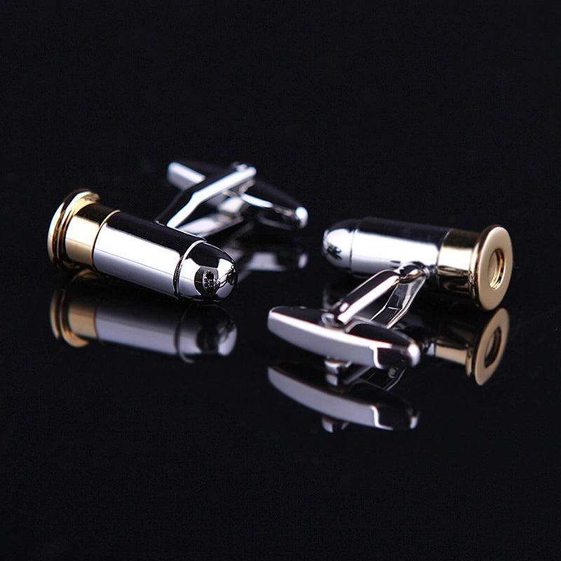 Gold & Silver Bullet Cufflinks Cufflink    - Sophisticated Gentlemen
