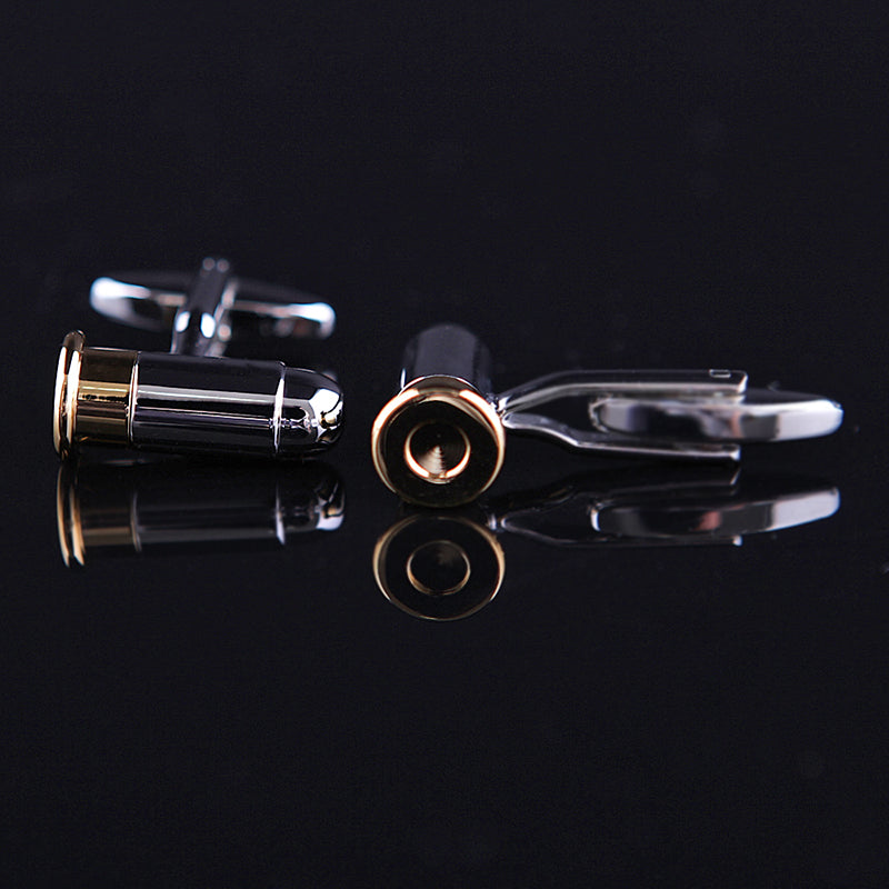 Gold & Silver Bullet Cufflinks Cufflink    - Sophisticated Gentlemen