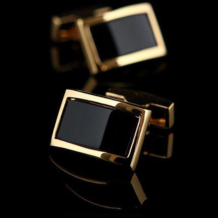 Black and Gold Cufflinks cufflink    - Sophisticated Gentlemen