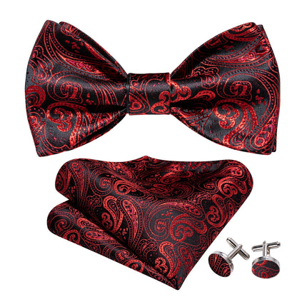 Royal Red Paisley Bow Tie bow ties    - Sophisticated Gentlemen
