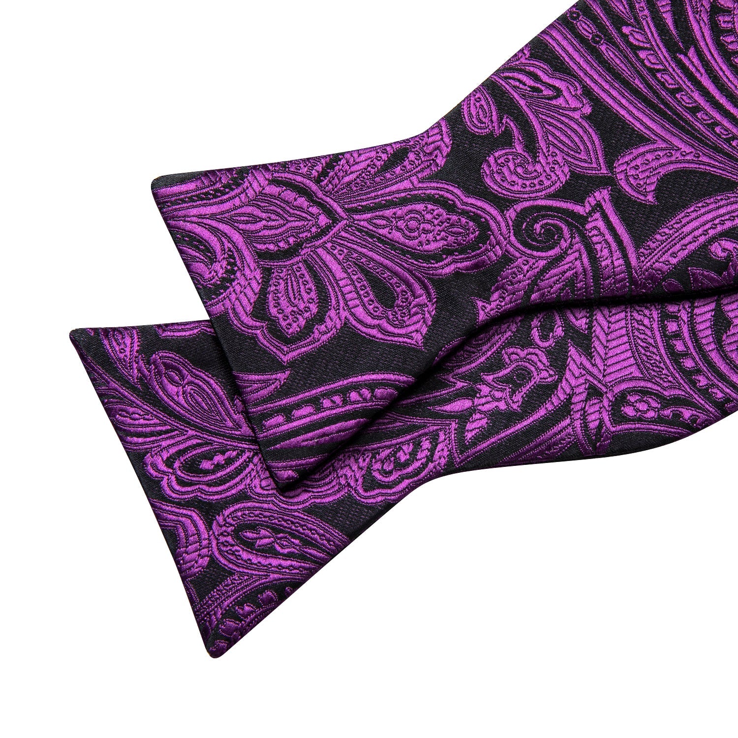 Purple and Black Paisley Bow Tie bow tie    - Sophisticated Gentlemen