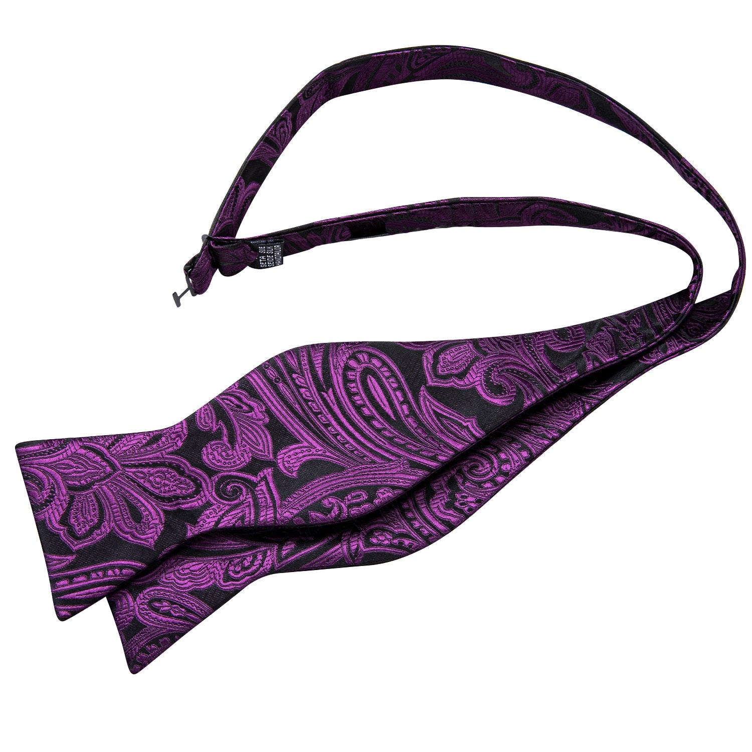 Purple and Black Paisley Bow Tie bow tie    - Sophisticated Gentlemen