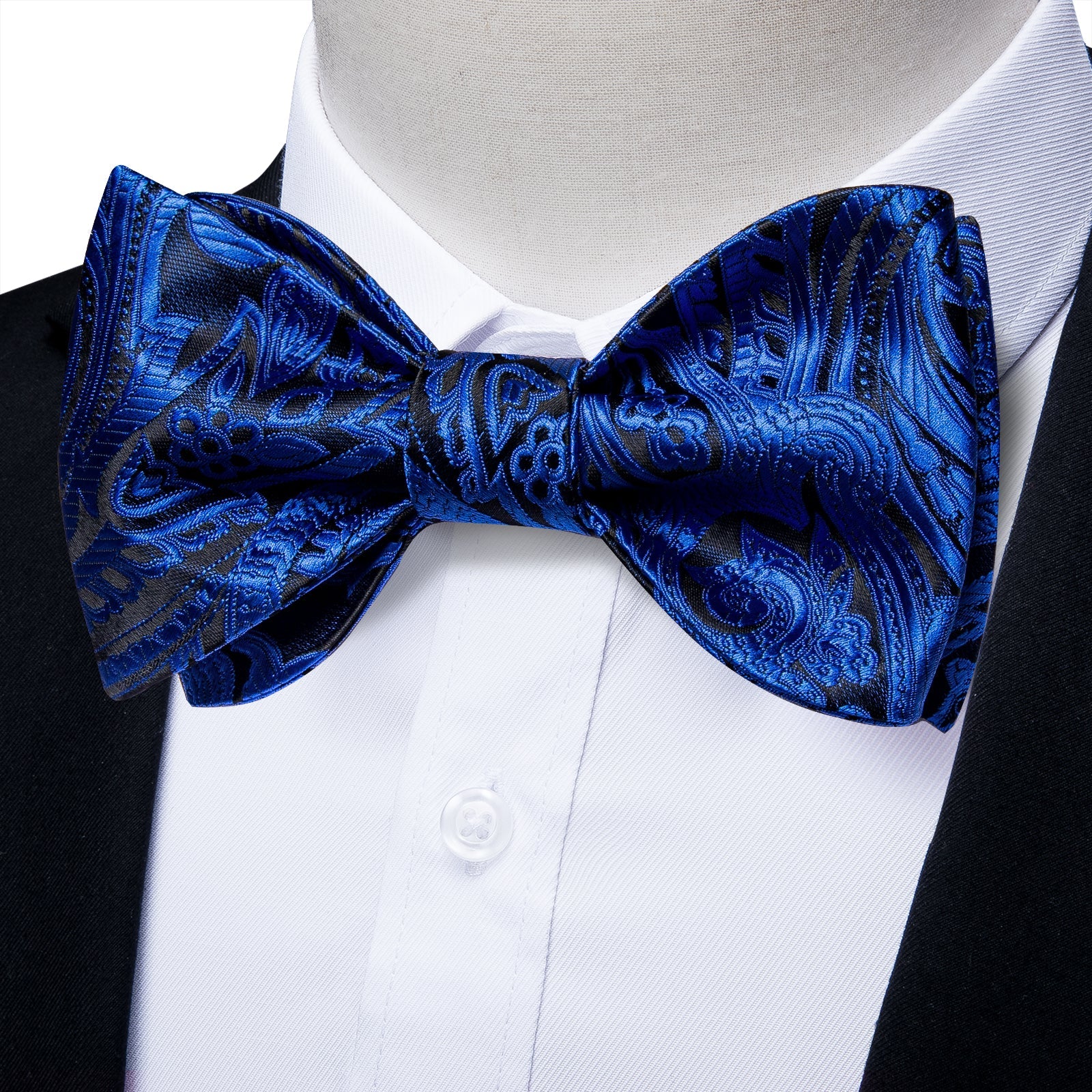 Royal Blue Paisley Bow Tie bow ties    - Sophisticated Gentlemen
