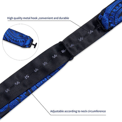 Royal Blue Paisley Bow Tie bow ties    - Sophisticated Gentlemen