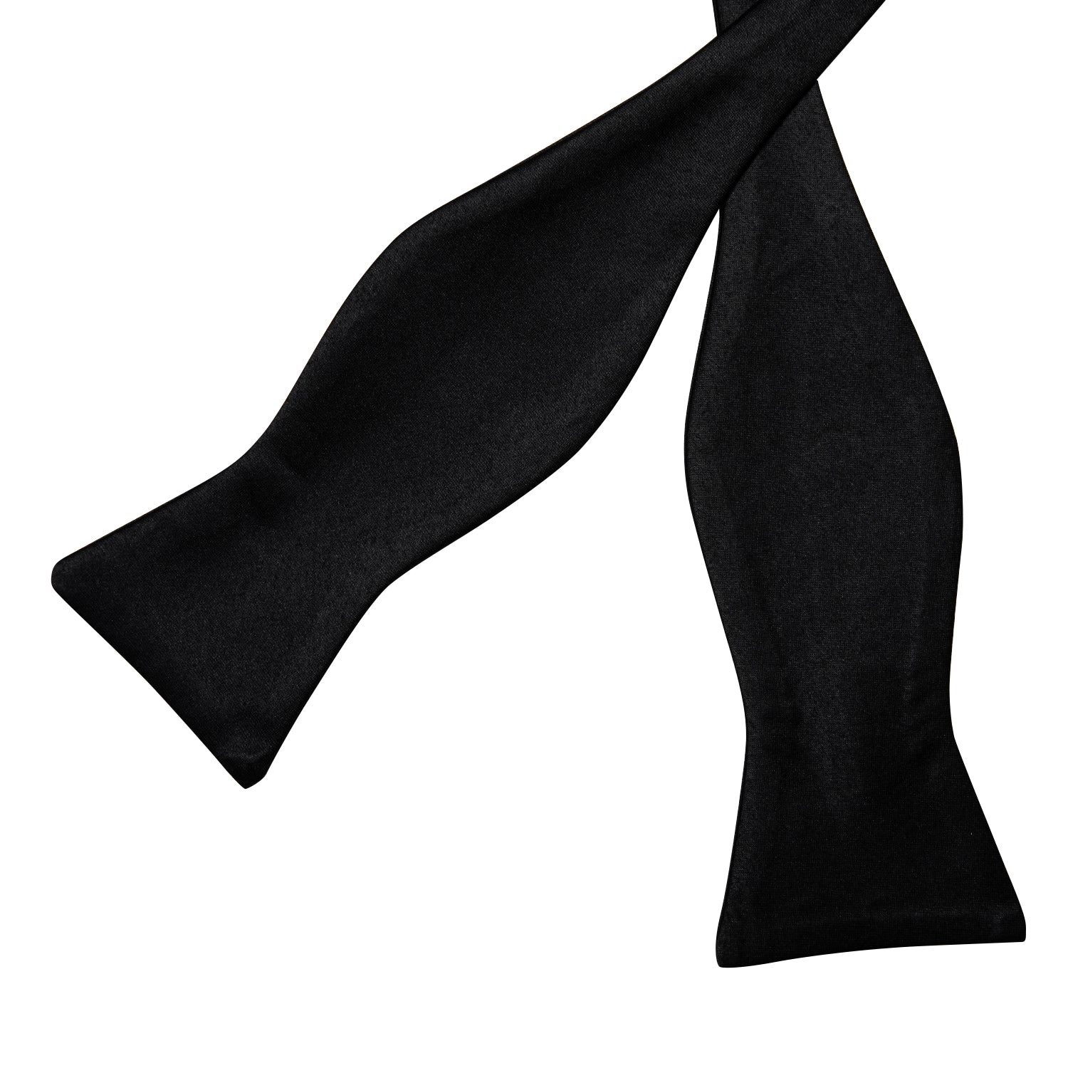 Solid Black Silk Bow Tie bow tie    - Sophisticated Gentlemen