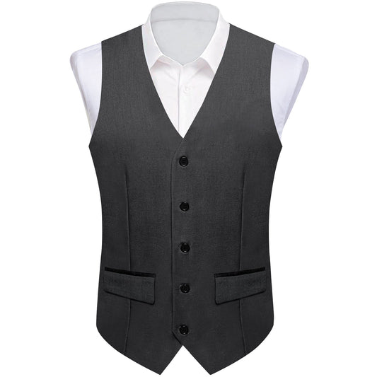 Dark Gray Suit Vest vest set S (Chest 41)   - Sophisticated Gentlemen