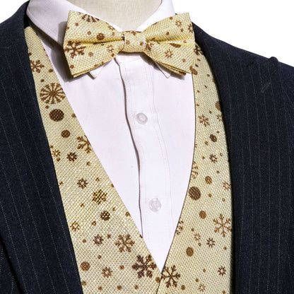 Champagne and Brown Vest Set vest set    - Sophisticated Gentlemen