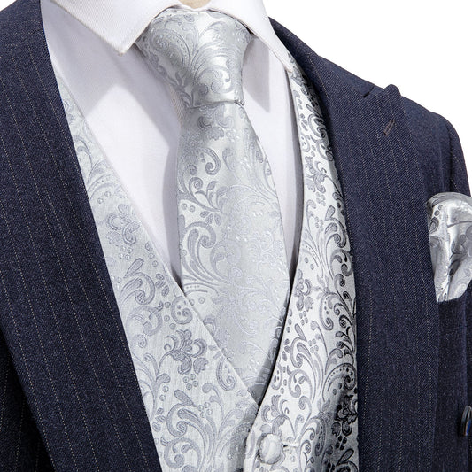 Light Gray Vest Set vest set S (Chest 41)   - Sophisticated Gentlemen
