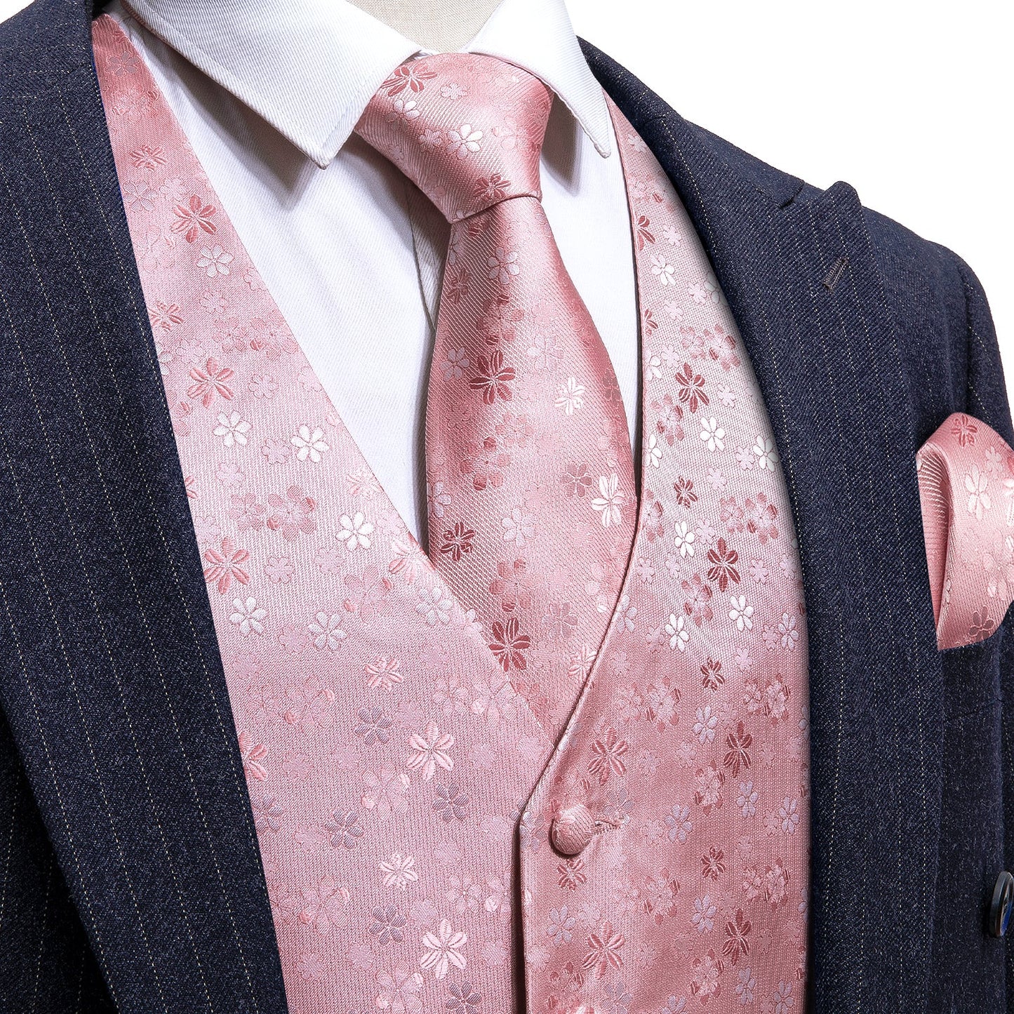 Flamingo Floral Vest Set vest set S (Chest 41)   - Sophisticated Gentlemen