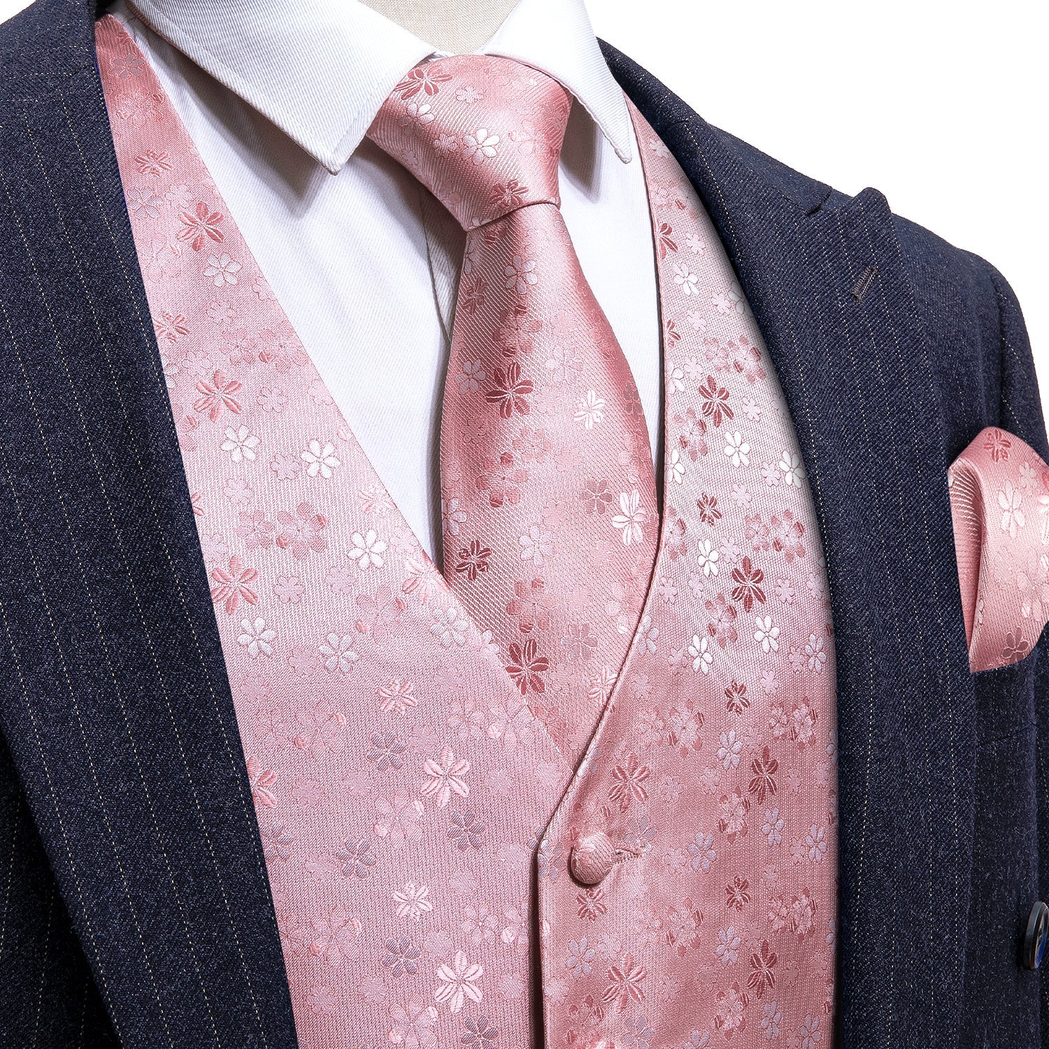 Flamingo Floral Vest Set vest set S (Chest 41)   - Sophisticated Gentlemen