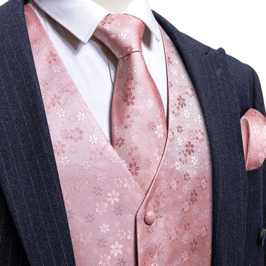 Flamingo Floral Vest Set vest set S (Chest 41)   - Sophisticated Gentlemen