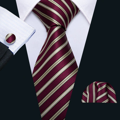 Vineyards Tie, Pocket Square and Cufflinks tie sets - Sophisticated Gentlemen
