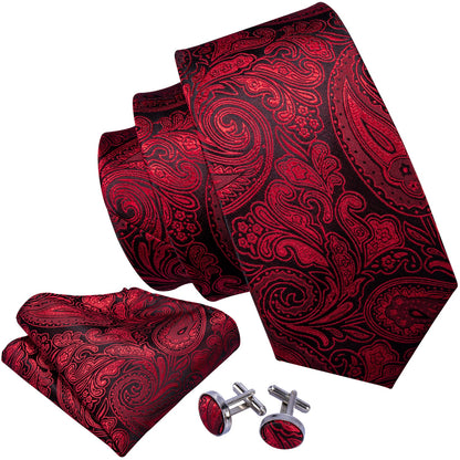 Dracula Tie, Pocket Square and Cufflinks tie sets    - Sophisticated Gentlemen